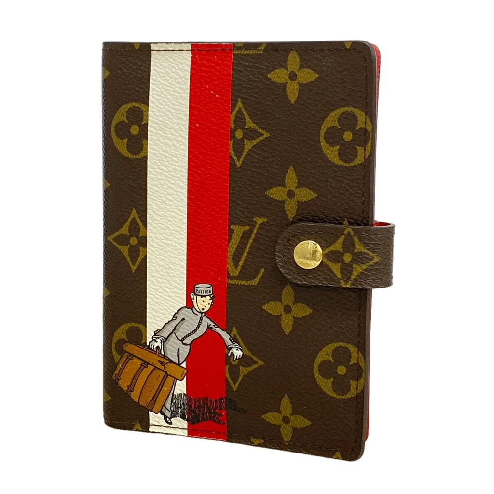 Louis Vuitton Monogram Groom Agenda PM Notebook Cover R20018 Rouge (Men's/Wom...